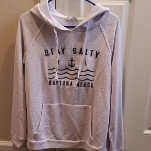 White Embroidered Hoodie